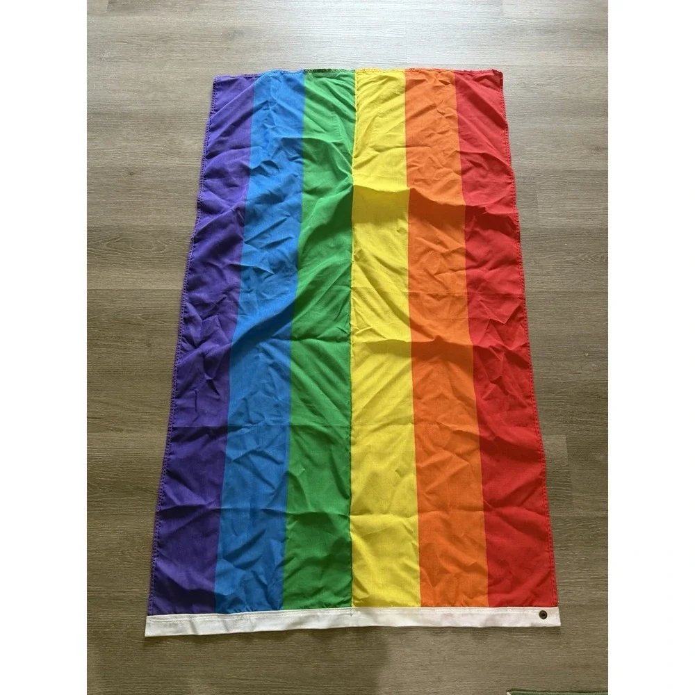 valley forge brand rainbow gay flag tapestry, yard banner,‎ 34x48 lgbtq